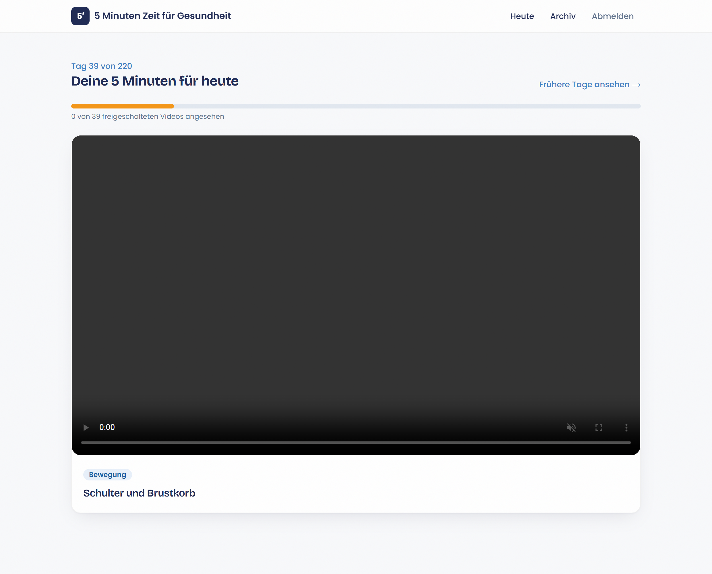 Mitarbeiter-Portal: Anmeldung zum heutigen Video